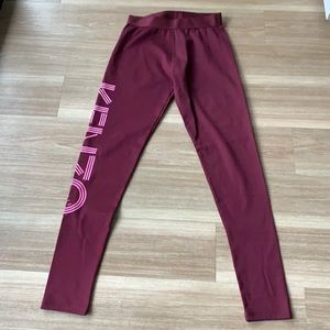 Kenzo Paris burgundy size medium yoga pants leggings